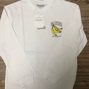Women’s Ganni banana Pattern Long top size Small